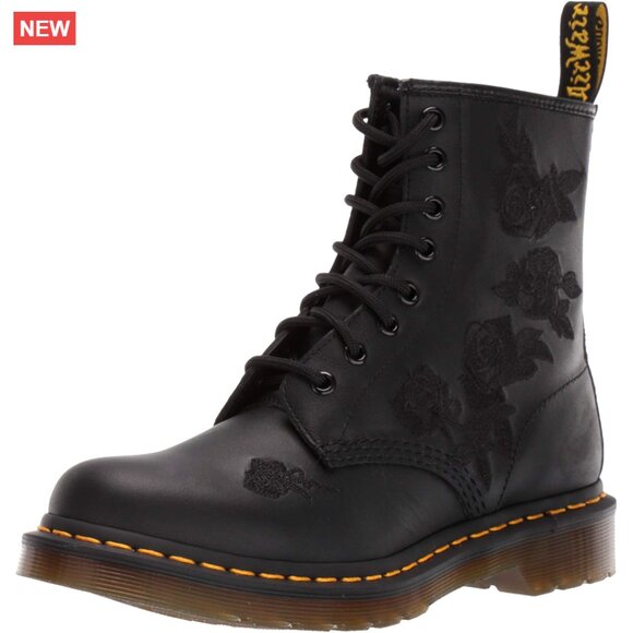 Women's Ankle Boots Lightweight Leather Embroidered Floral Detail Size 7